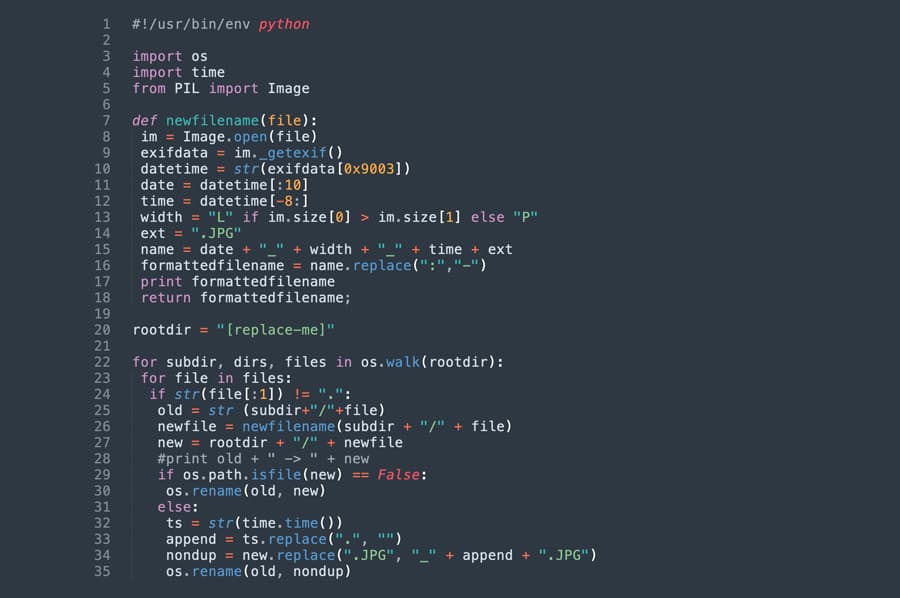 python snippet